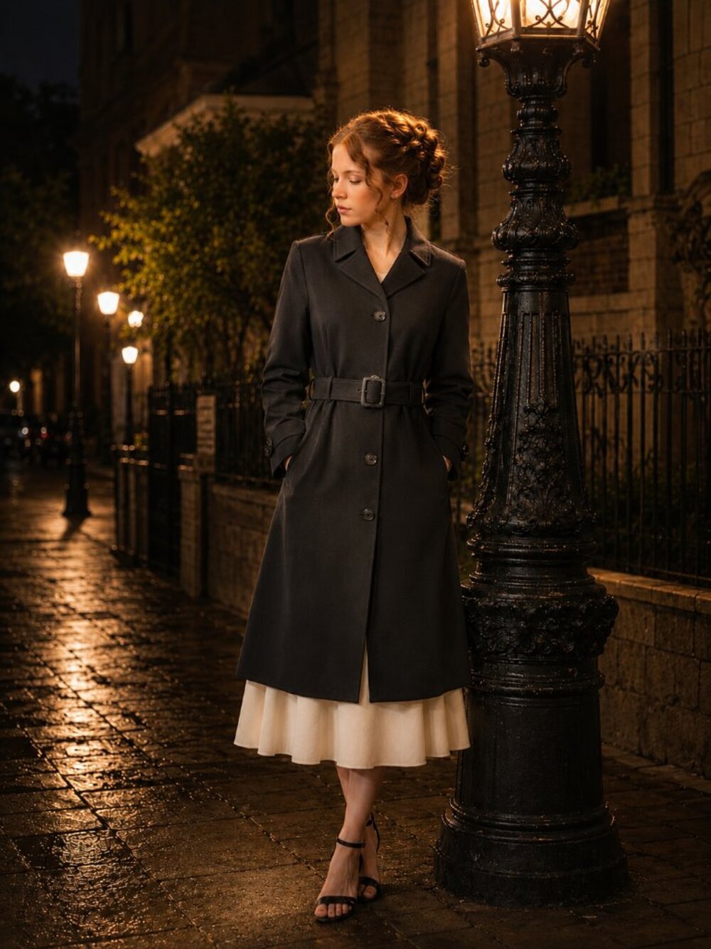 Calvin Klein Belted Trench Coat - Like new